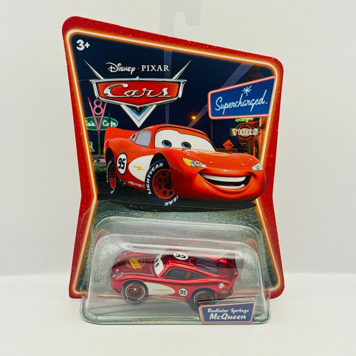 Disney Pixar Cars - RADIATOR SPRINGS MCQUEEN Supercharged 2007 - 1:55 Diecast