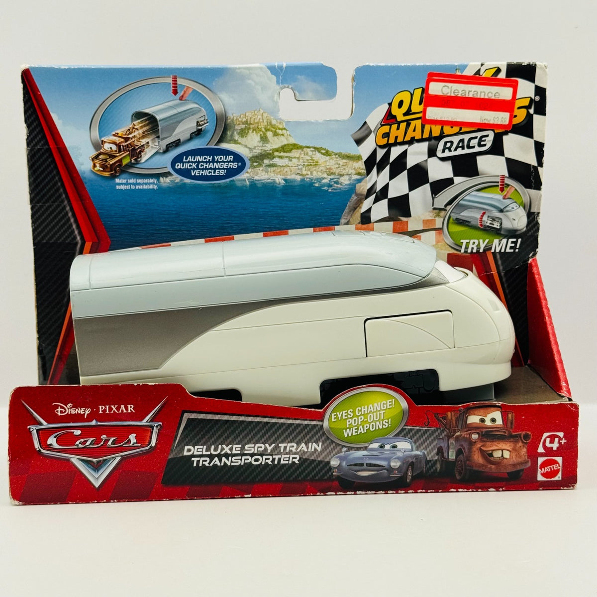 Disney Pixar Cars - QUICK CHANGERS STEPHENSON DELUXE SPY TRAIN - 1:55 Scale