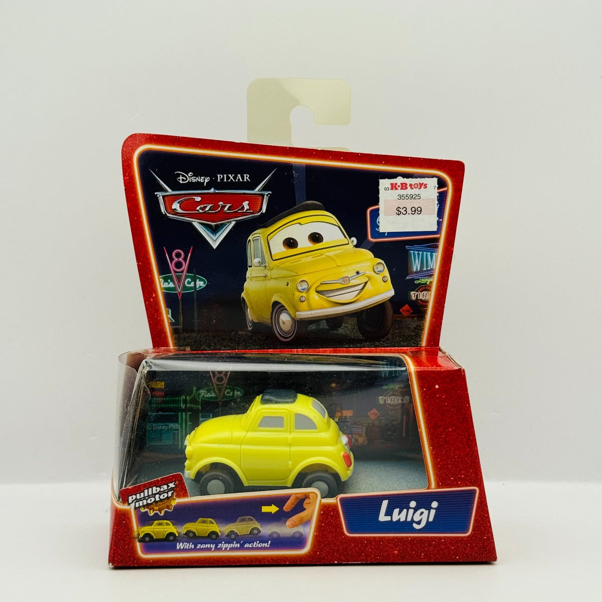 Disney Pixar Cars - PULL BACK PULLBAX LUIGI - 2007 Supercharged