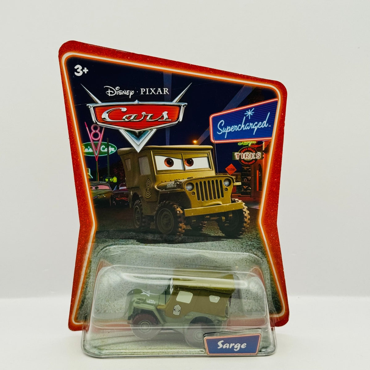 Disney Pixar Cars - SARGE (PAINT RECALL) Supercharged 2007 - 1:55 Diecast