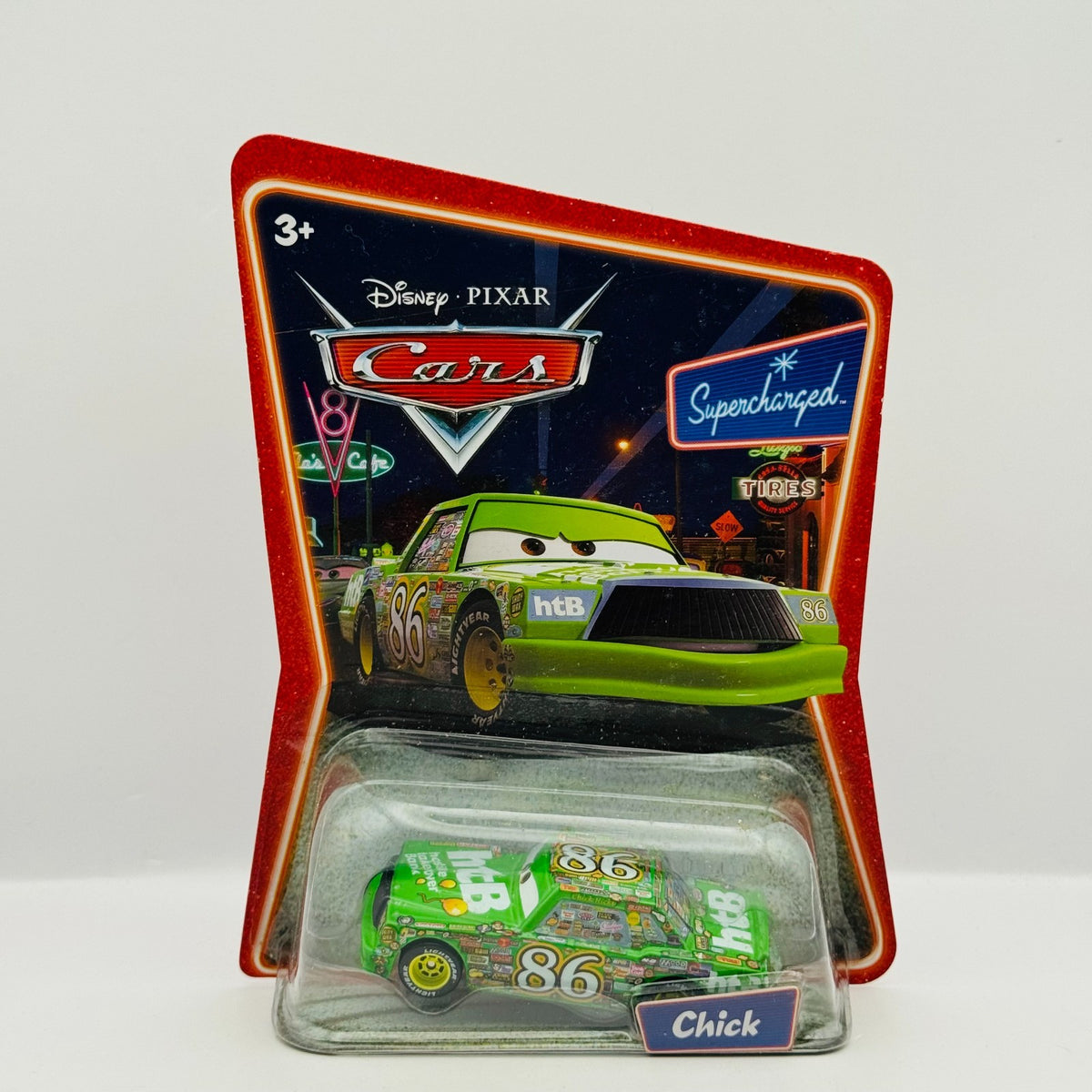 Disney Pixar Cars - CHICK HICKS Supercharged 2007 - 1:55 Diecast