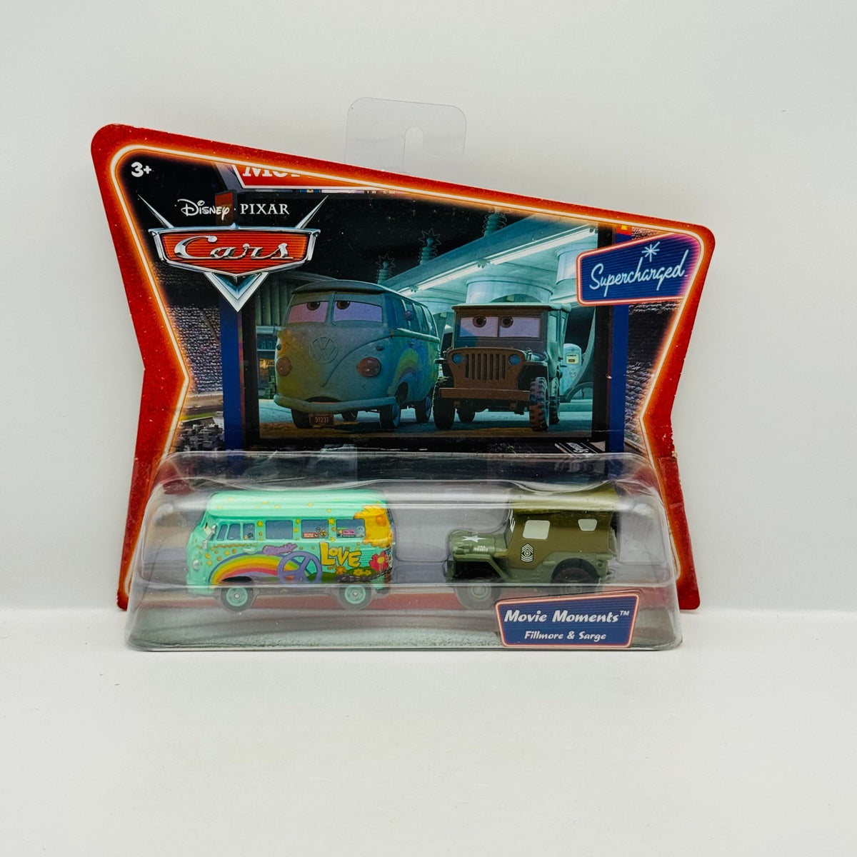 Disney Pixar Cars - FILLMORE & SARGE (RECALLED) Supercharged 2007 - 1:55 Diecast