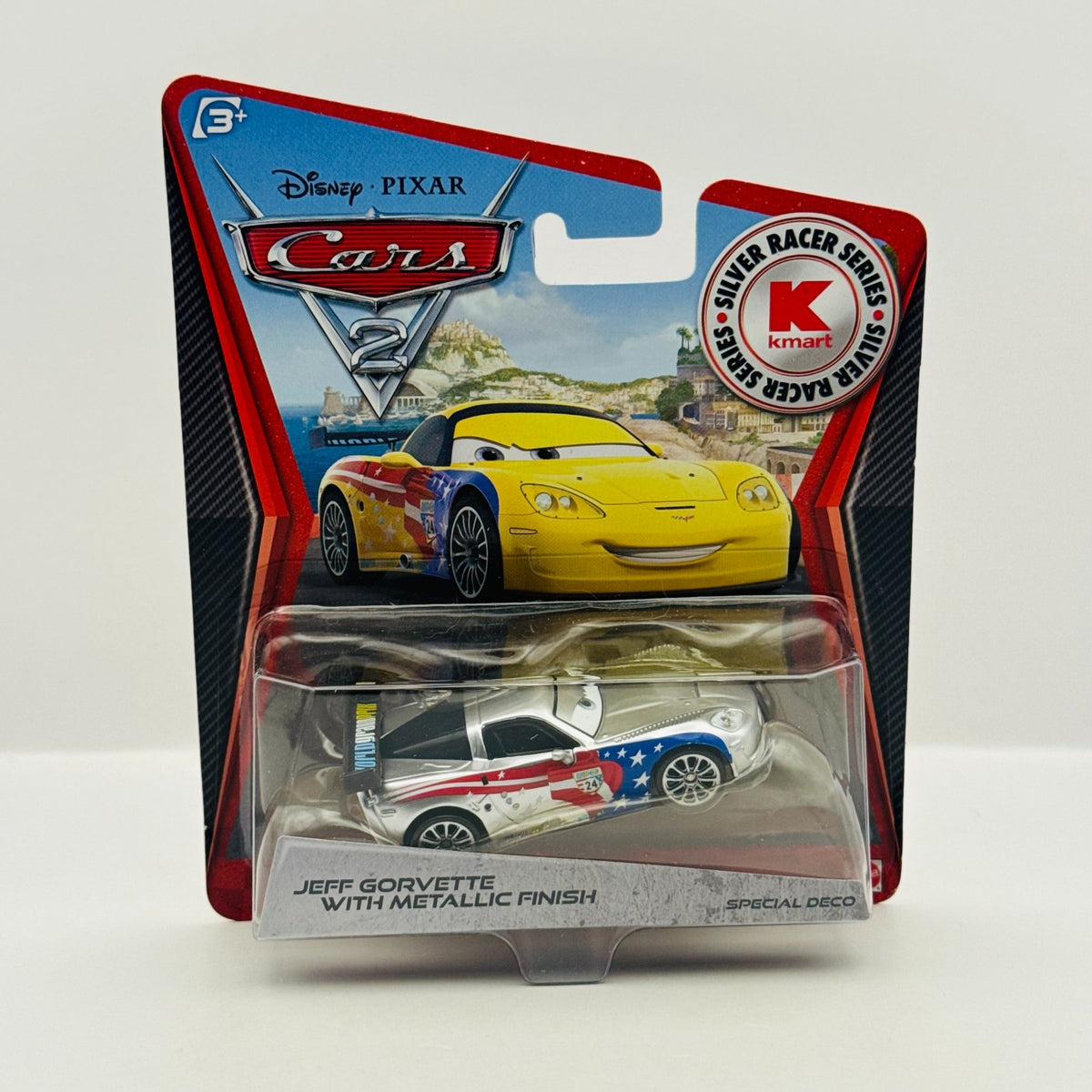 Disney Pixar Cars - SILVER JEFF GORVETTE WITH METALLIC FINISH 2012- 1:55 Diecast