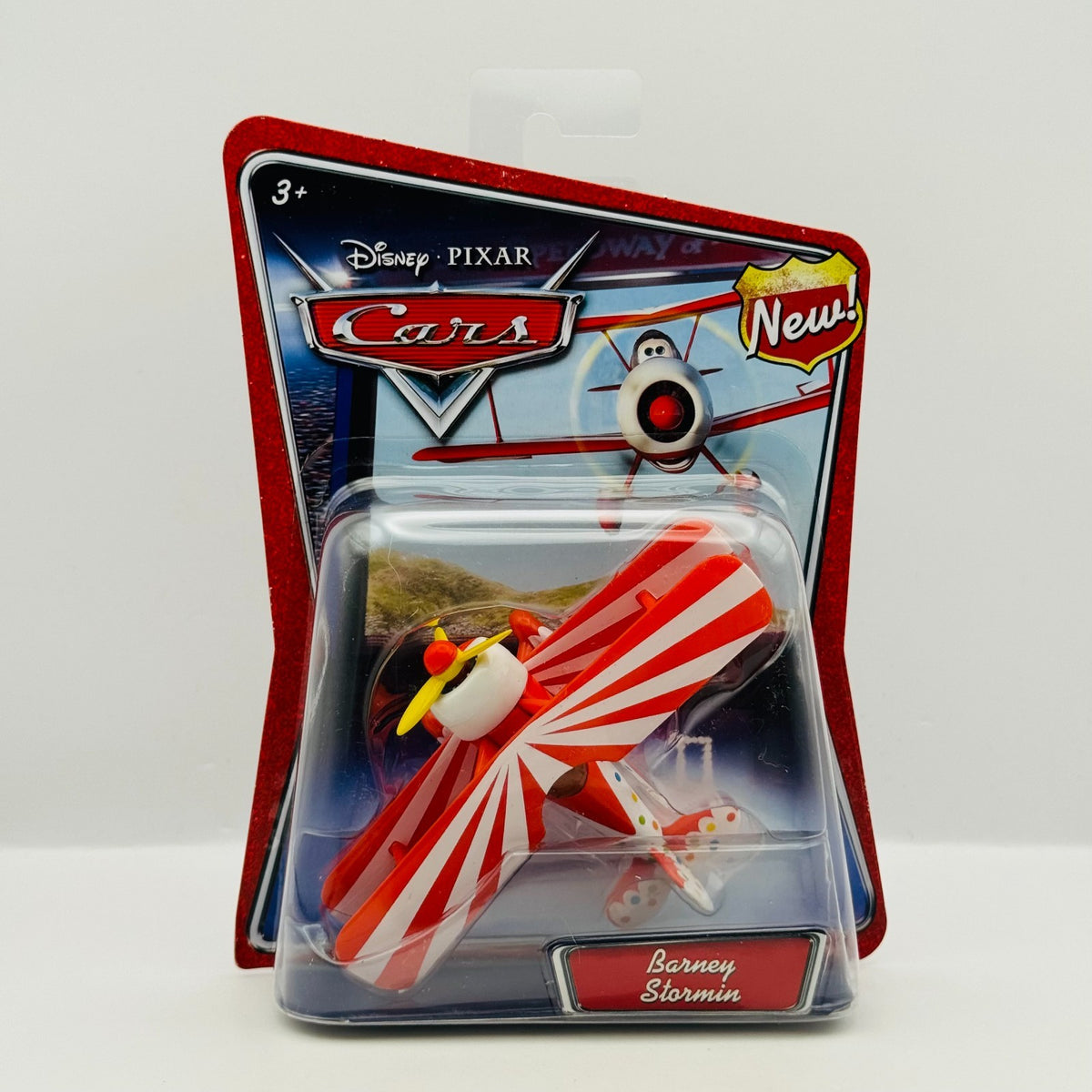Disney Pixar Cars - BARNEY STORMIN PROP BIPLANE Supercharged 2007 - 1:55 Diecast