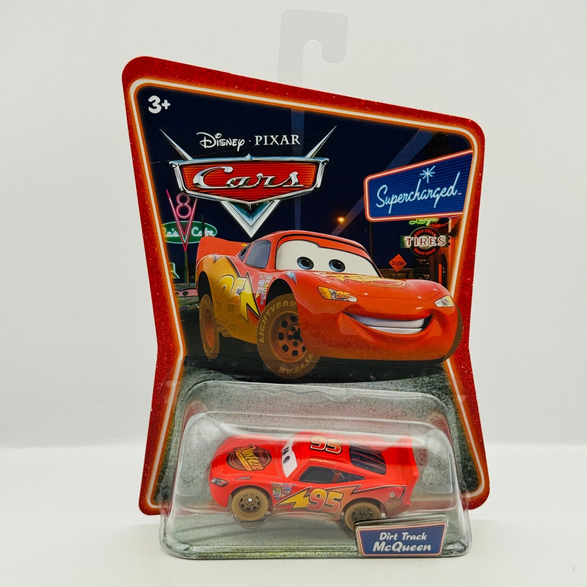Disney Pixar Cars - DIRT TRACK MCQUEEN Supercharged 2007 - 1:55 Diecast