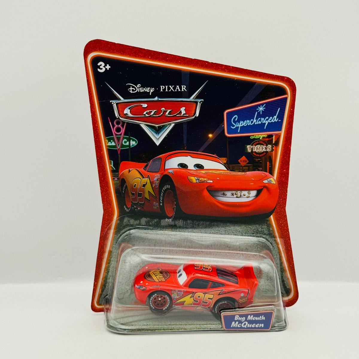 Disney Pixar Cars - BUG MOUTH MCQUEEN Supercharged 2007 - 1:55 Diecast