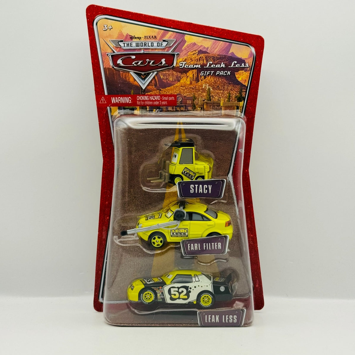 Disney Pixar Cars - TEAM LEAK LESS CREW 3-PK CHIEF, PITTY, 2008 - 1:55 Diecast