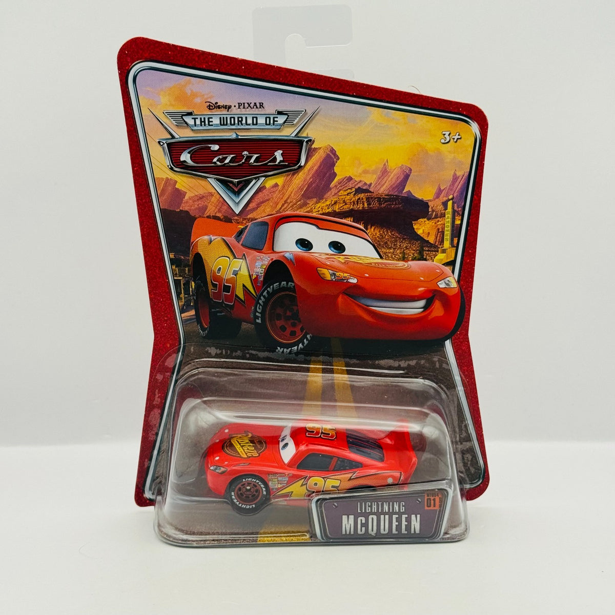 Disney Pixar Cars - LIGHTNING McQUEEN #01 World Of Cars 2008 - 1:55 Diecast
