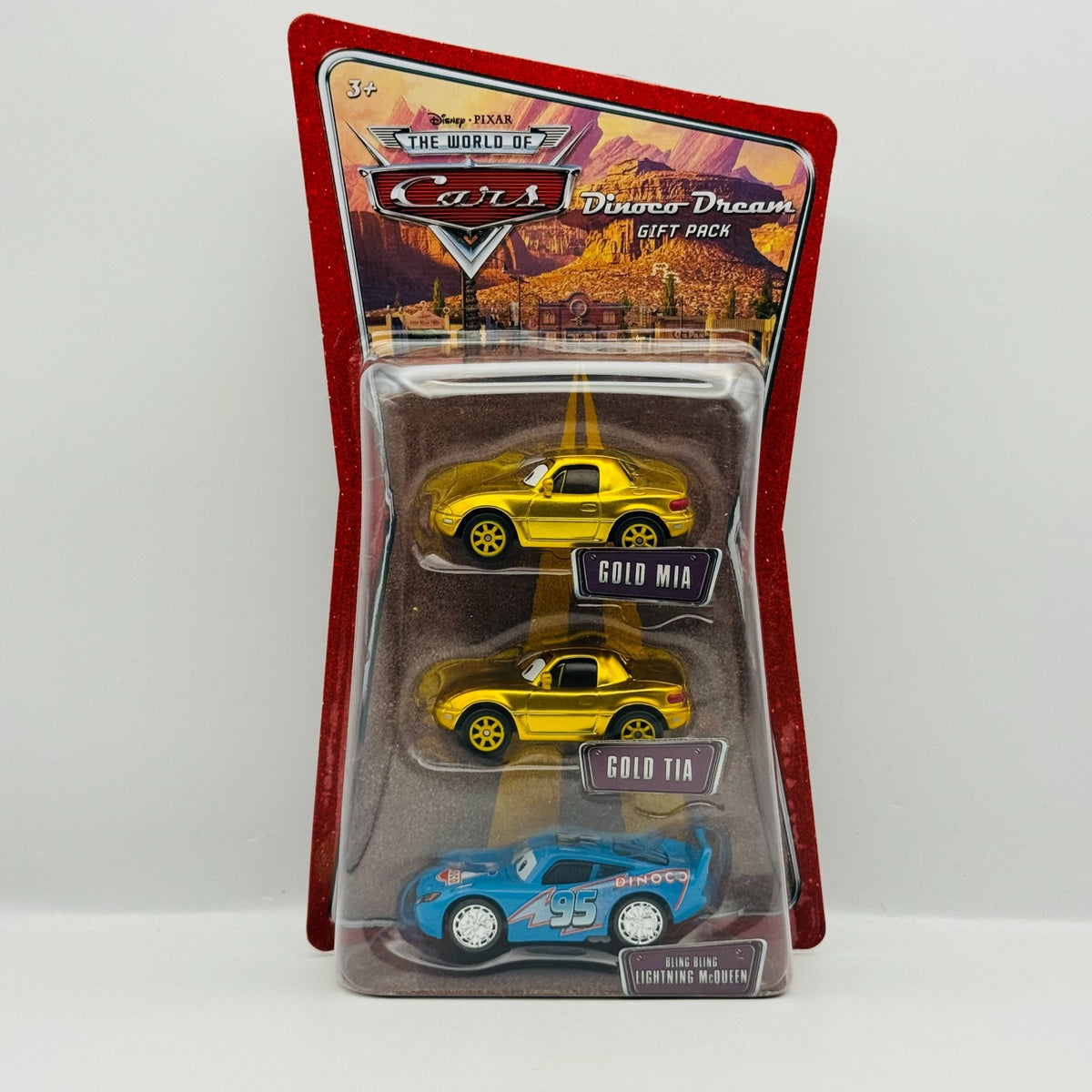 Disney Pixar Cars - DINOCO DREAM 3-PK GOLD MIA & TIA, BLING BLING - 1:55 Diecast