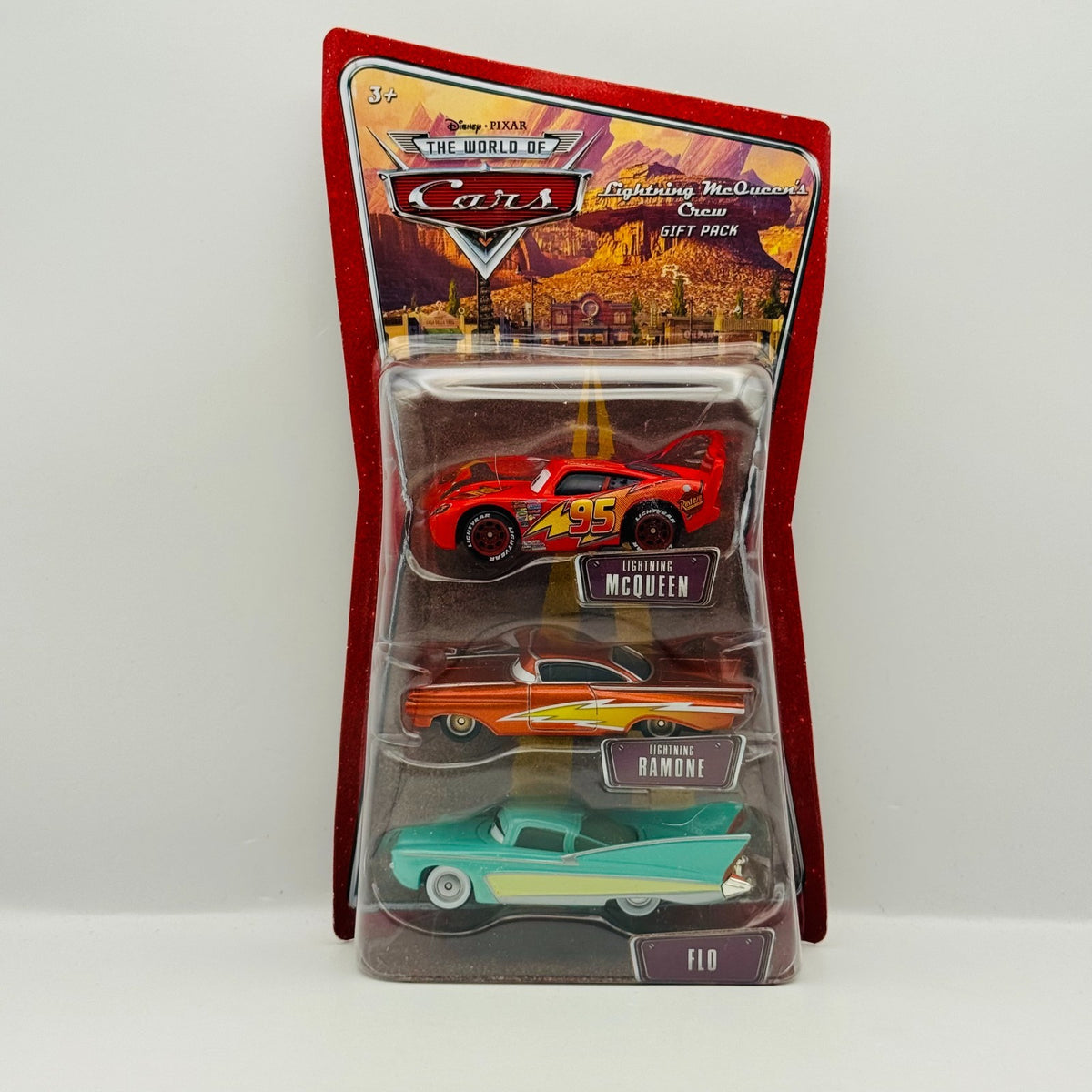 Disney Pixar Cars - MCQUEEN CREW 3-PK FLO, LIGHTNING RAMONE 2008 - 1:55 Diecast