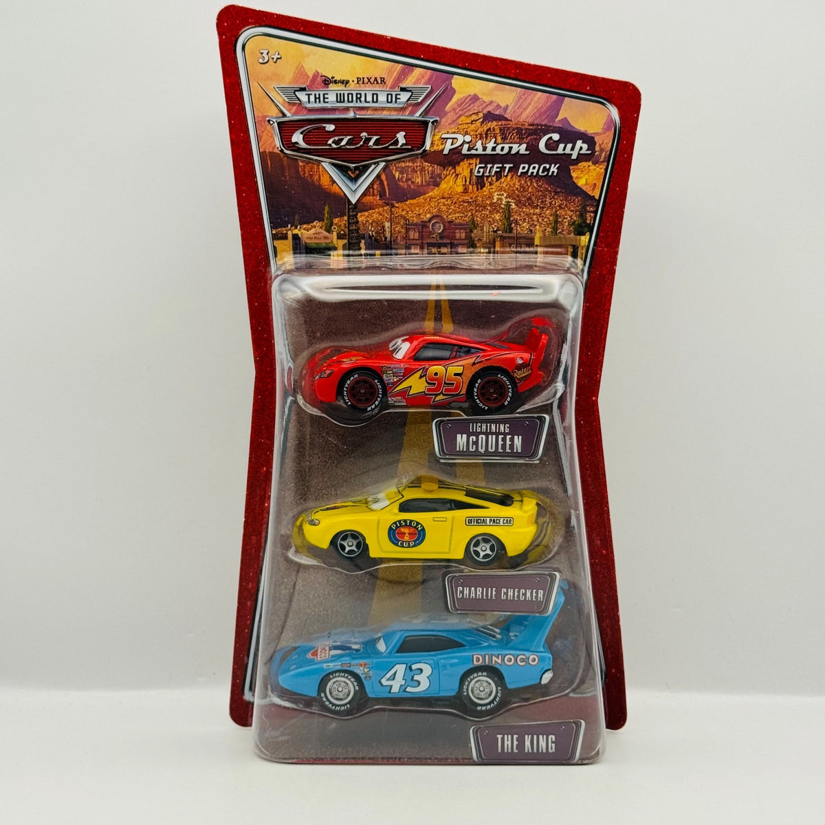 Disney Pixar Cars - PISTON CUP 3-PK KING, CHARLIE CHECKER 2008 - 1:55 Diecast