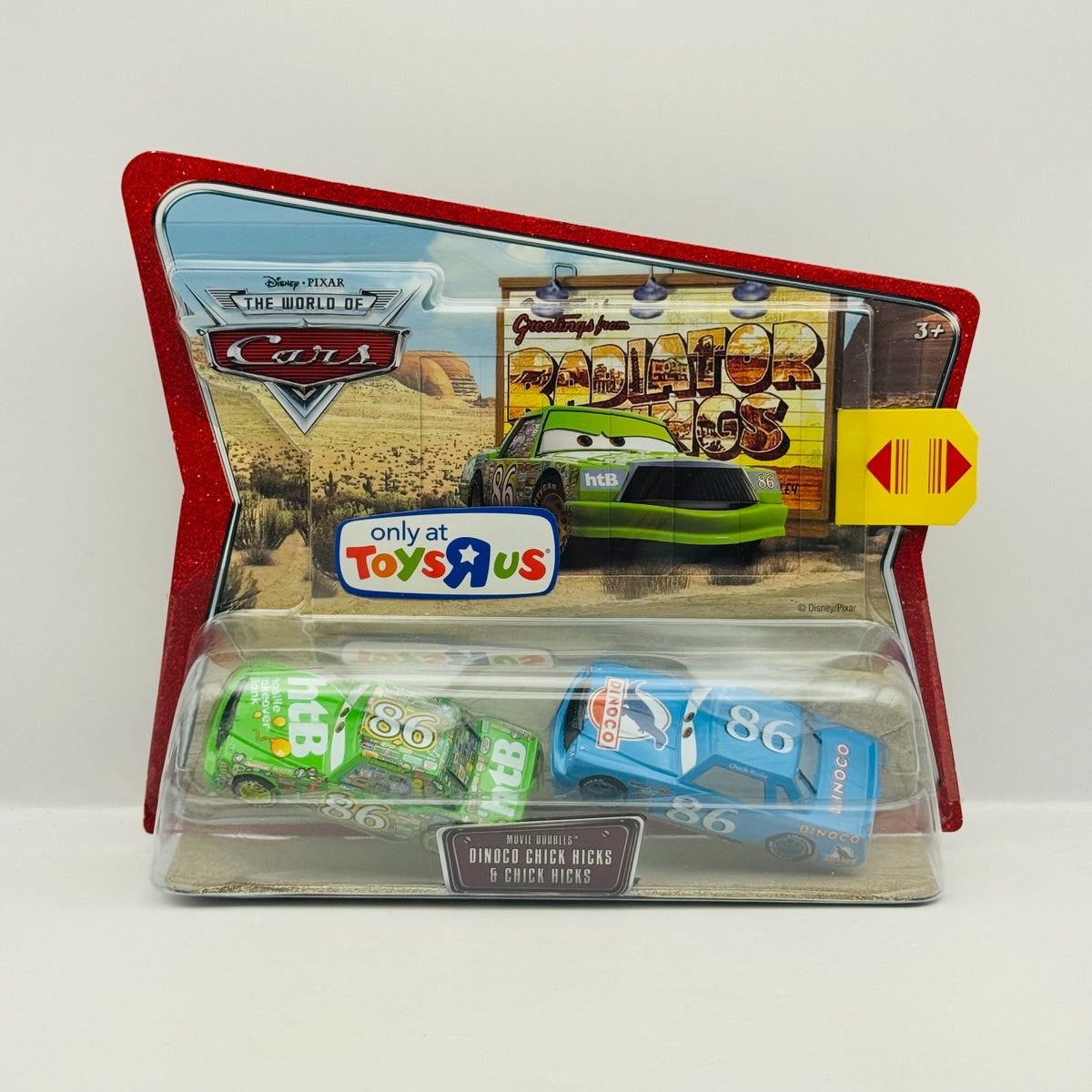 Disney Pixar Cars - CHICK & DINOCO CHICK HICKS Movie Doubles 2008 - 1:55 Diecast