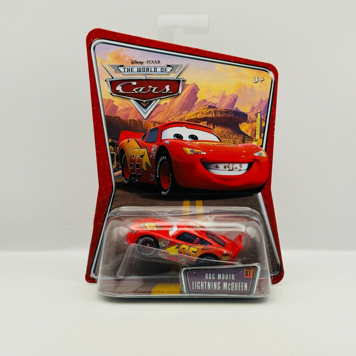 Disney Pixar Cars - BUG MOUTH MCQUEEN World Of Cars 2008 - 1:55 Diecast