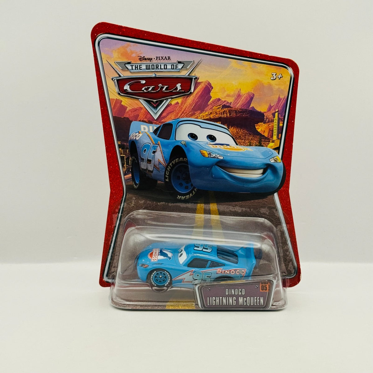 Disney Pixar Cars - DINOCO LIGHTNING MCQUEEN World Of Cars 2008 - 1:55 Diecast