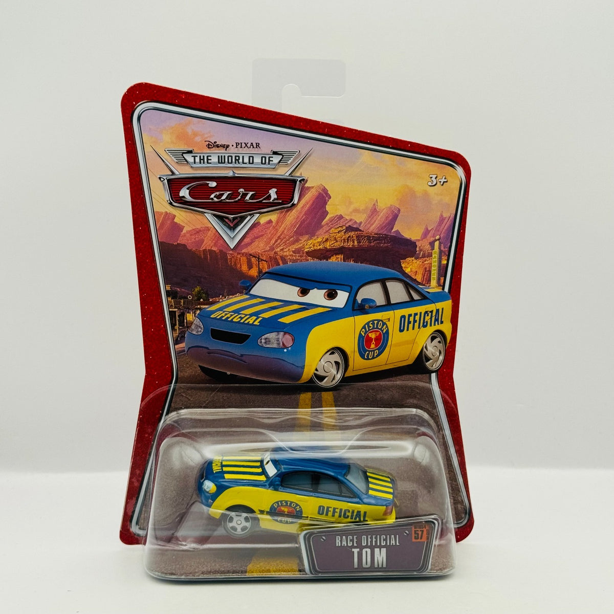 Disney Pixar Cars - RACE OFFICIAL TOM World of Cars 2008 - 1:55 Diecast