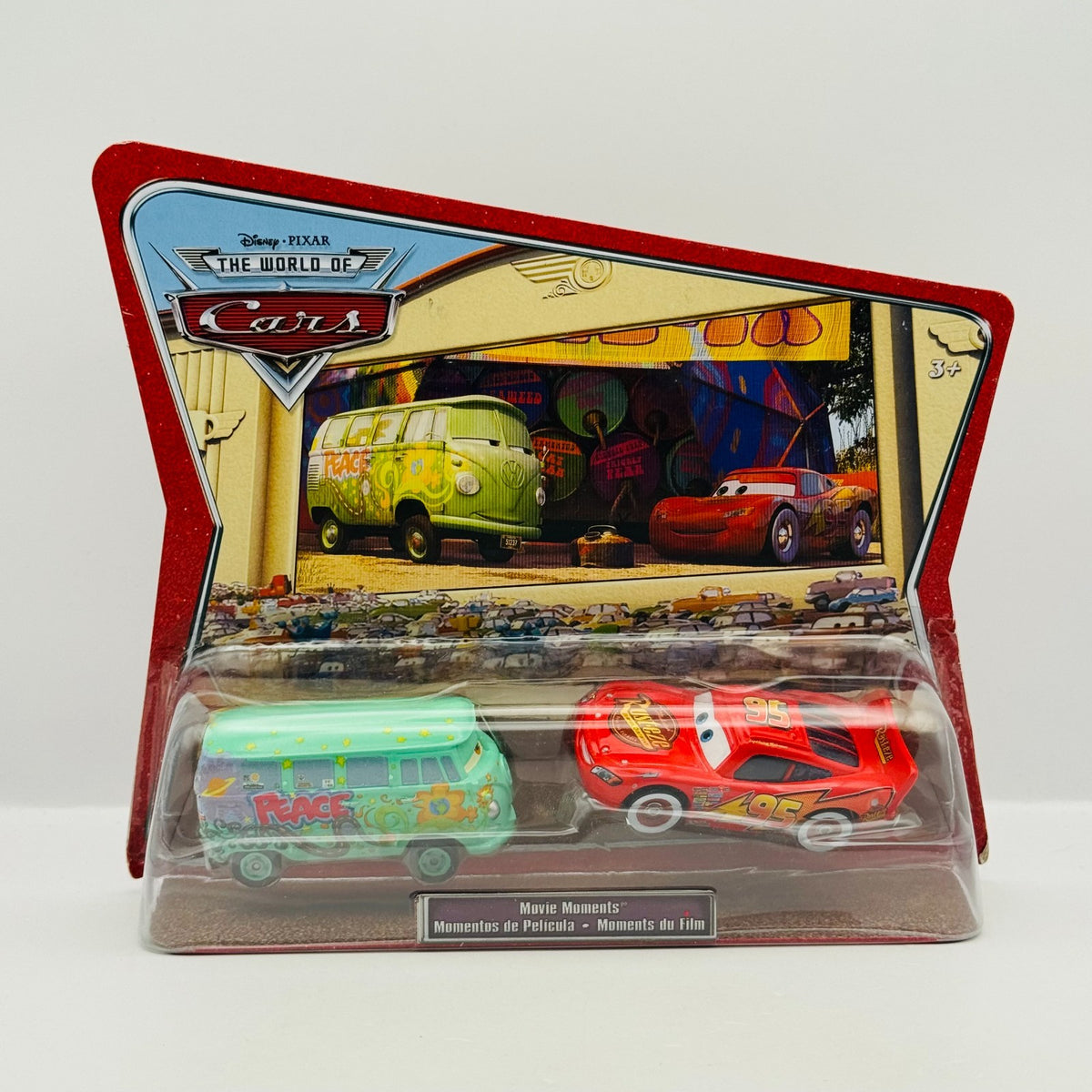 Disney Pixar Cars FILLMORE & WHITEWALLS MCQUEEN World Of Cars 2008 1:55 Diecast