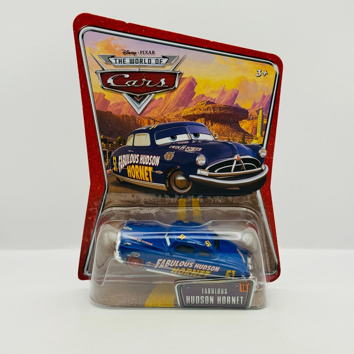 Disney Pixar Cars - FABULOUS HUDSON HORNET DOC World Of Cars 2008 - 1:55 Diecast