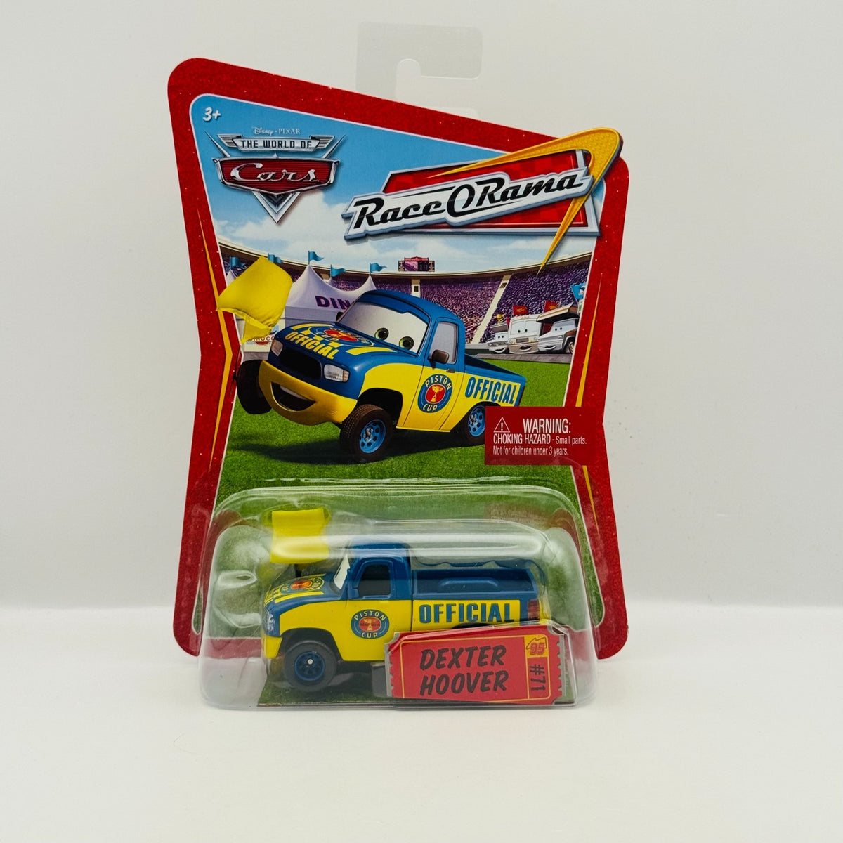 Disney Pixar Cars - DEXTER HOOVER YELLOW FLAG Race O Rama 2009 - 1:55 Diecast