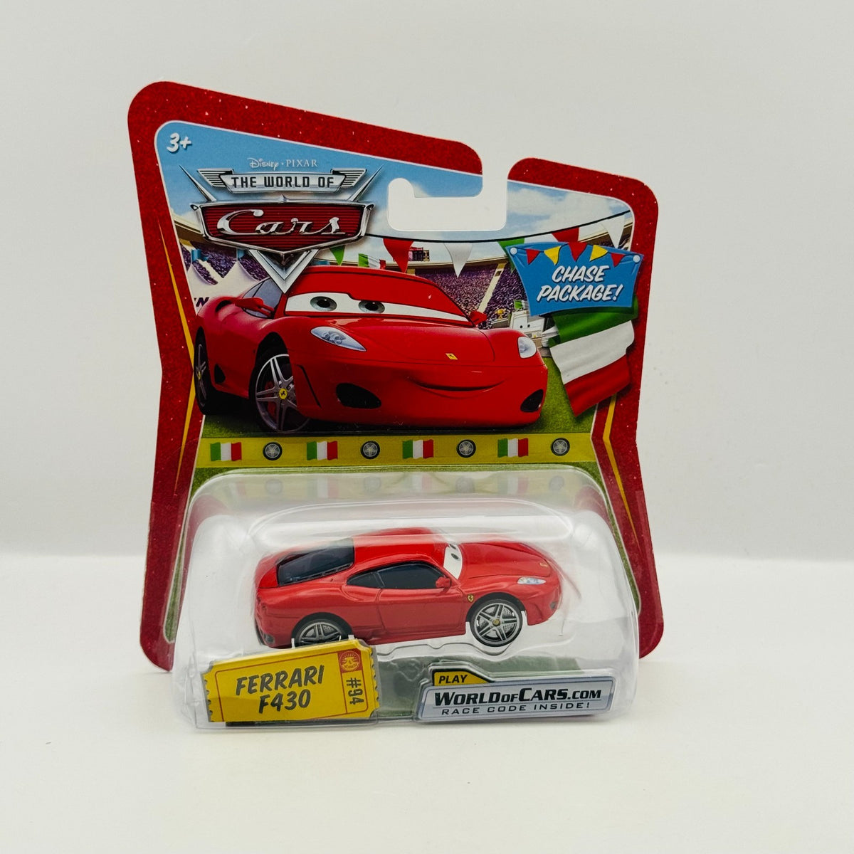 Disney Pixar Cars - FERRARI F430 CHASE Race O Rama 2009 - 1:55 Diecast