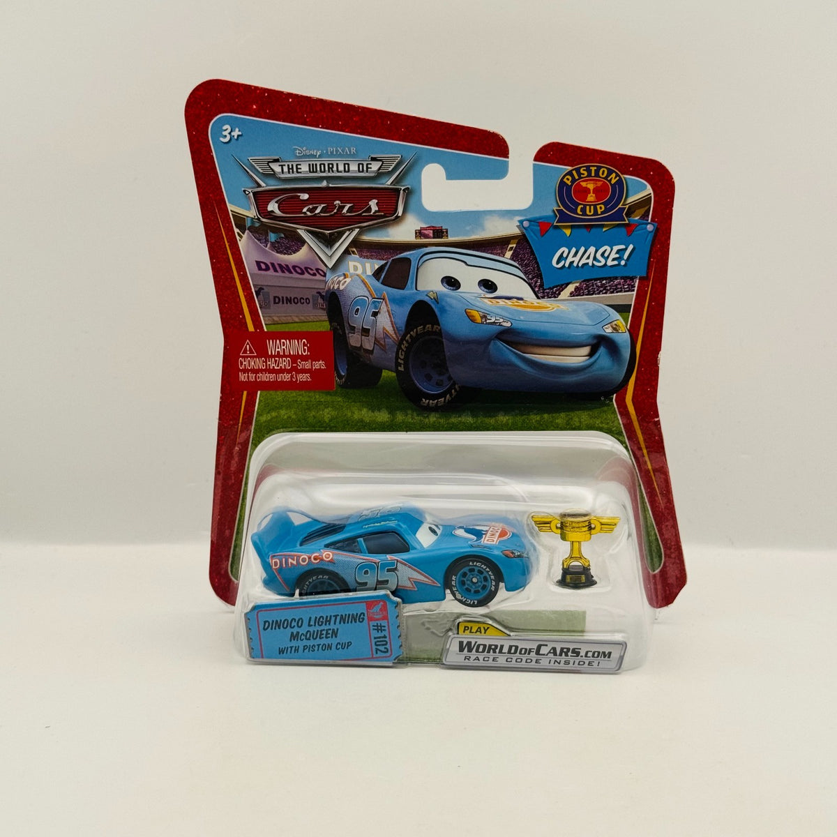 Disney Pixar Cars DINOCO MCQUEEN PISTON CUP TROPHY Race O Rama 2009 1:55 Diecast
