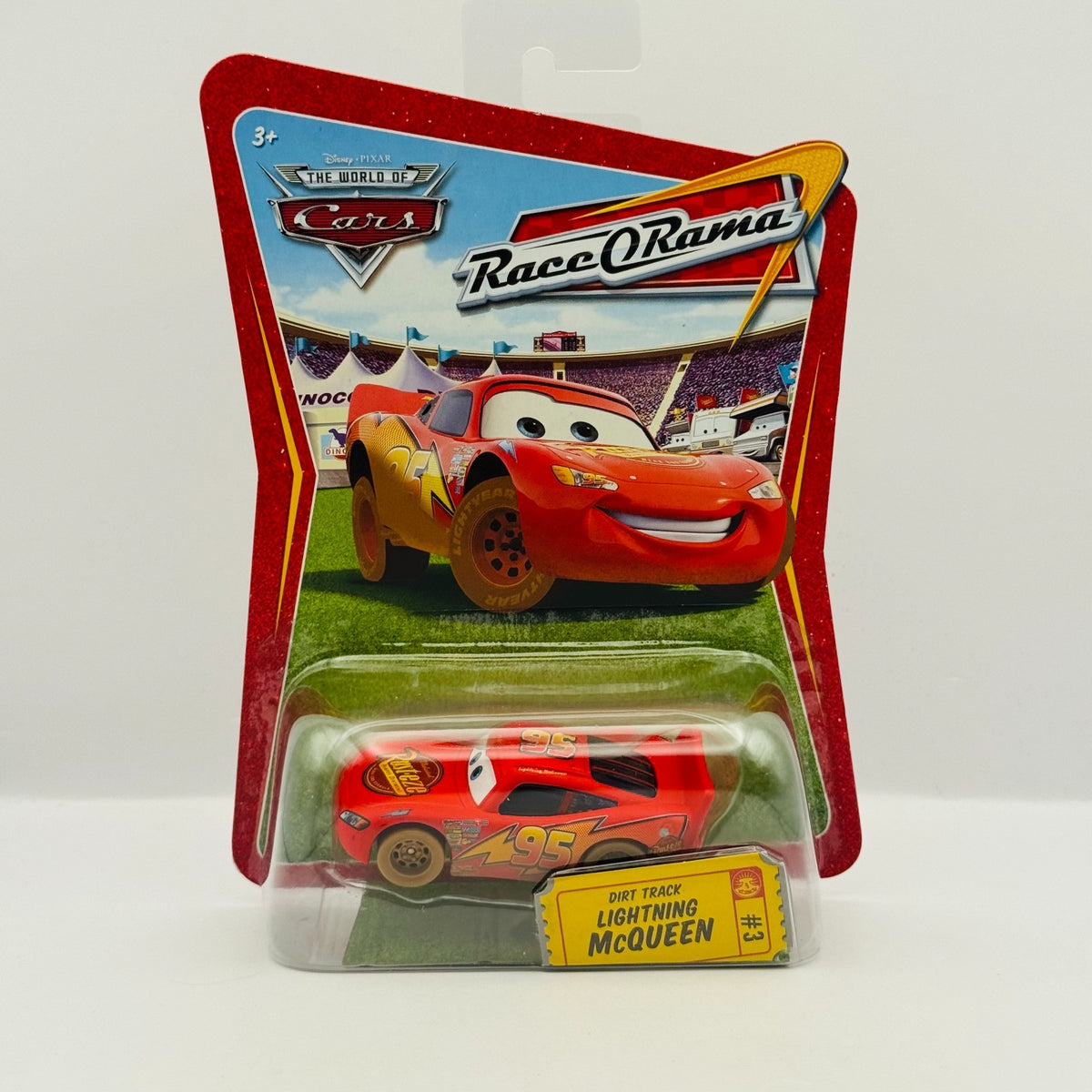 Disney Pixar Cars - DIRT TRACK LIGHTNING MCQUEEN Race O Rama 2009 - 1:55 Diecast