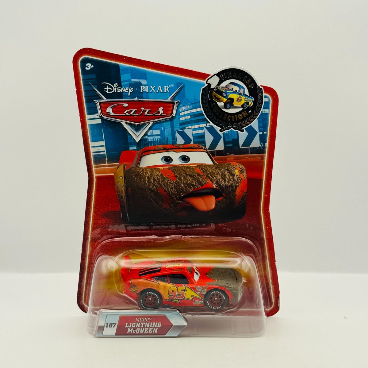 Disney Pixar Cars - MUDDY LIGHTNING MCQUEEN Final Lap 2010 - 1:55 Diecast