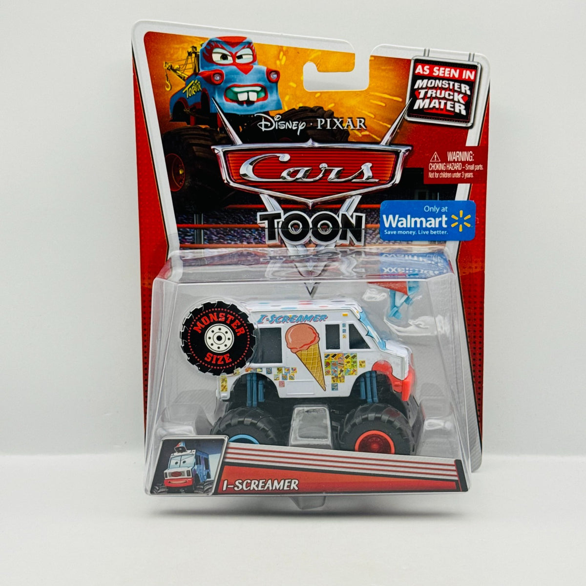 Disney Pixar Cars Toon - I-SCREAMER Monster Truck Mater 2013 - 1:55 Diecast