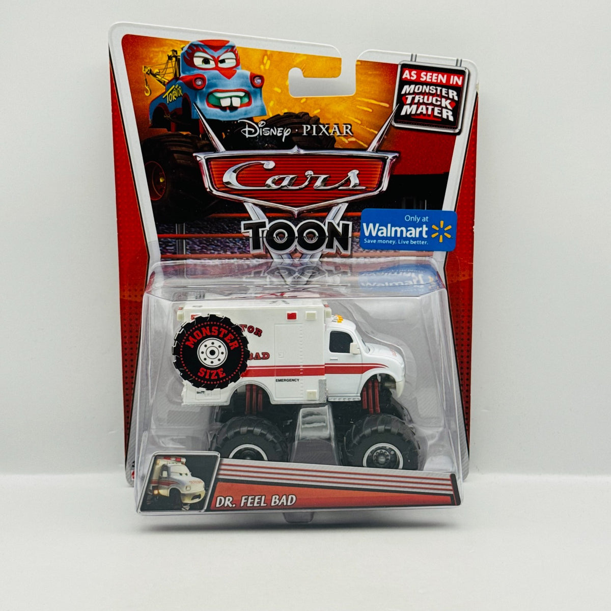 Disney Pixar Cars Toon - DR. FEEL BAD Monster Truck Mater 2013 - 1:55 Diecast