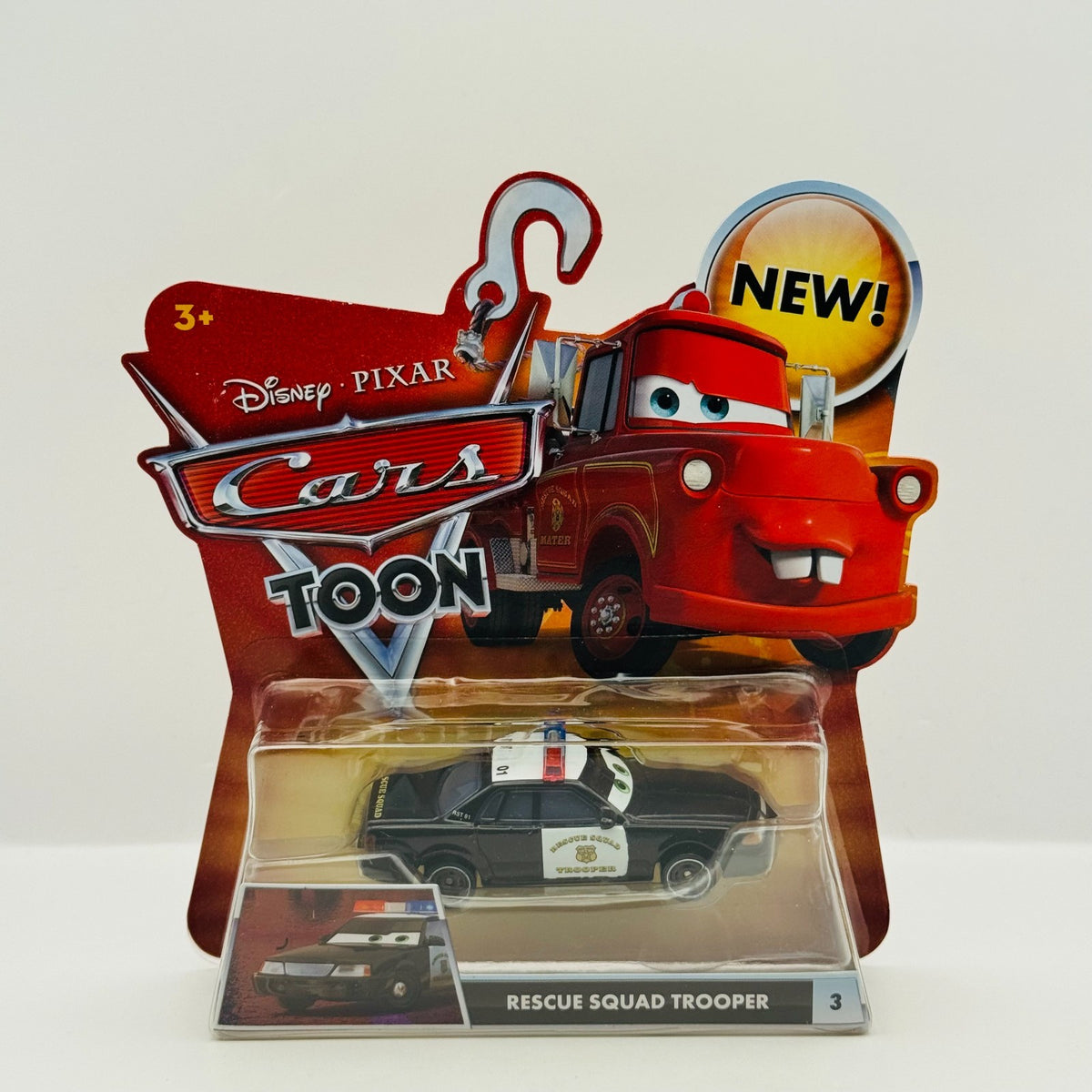 Disney Pixar Cars Toon - RESCUE SQUAD TROOPER Rescue Squad Mater - 1:55 Diecast