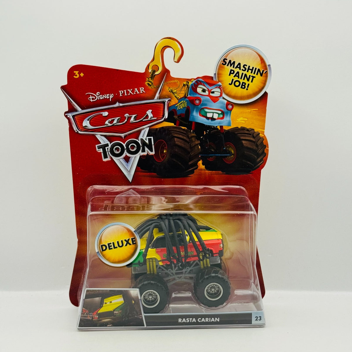Disney Pixar Cars Toon - RASTA CARIAN Monster Truck Mater 2010 - 1:55 Diecast