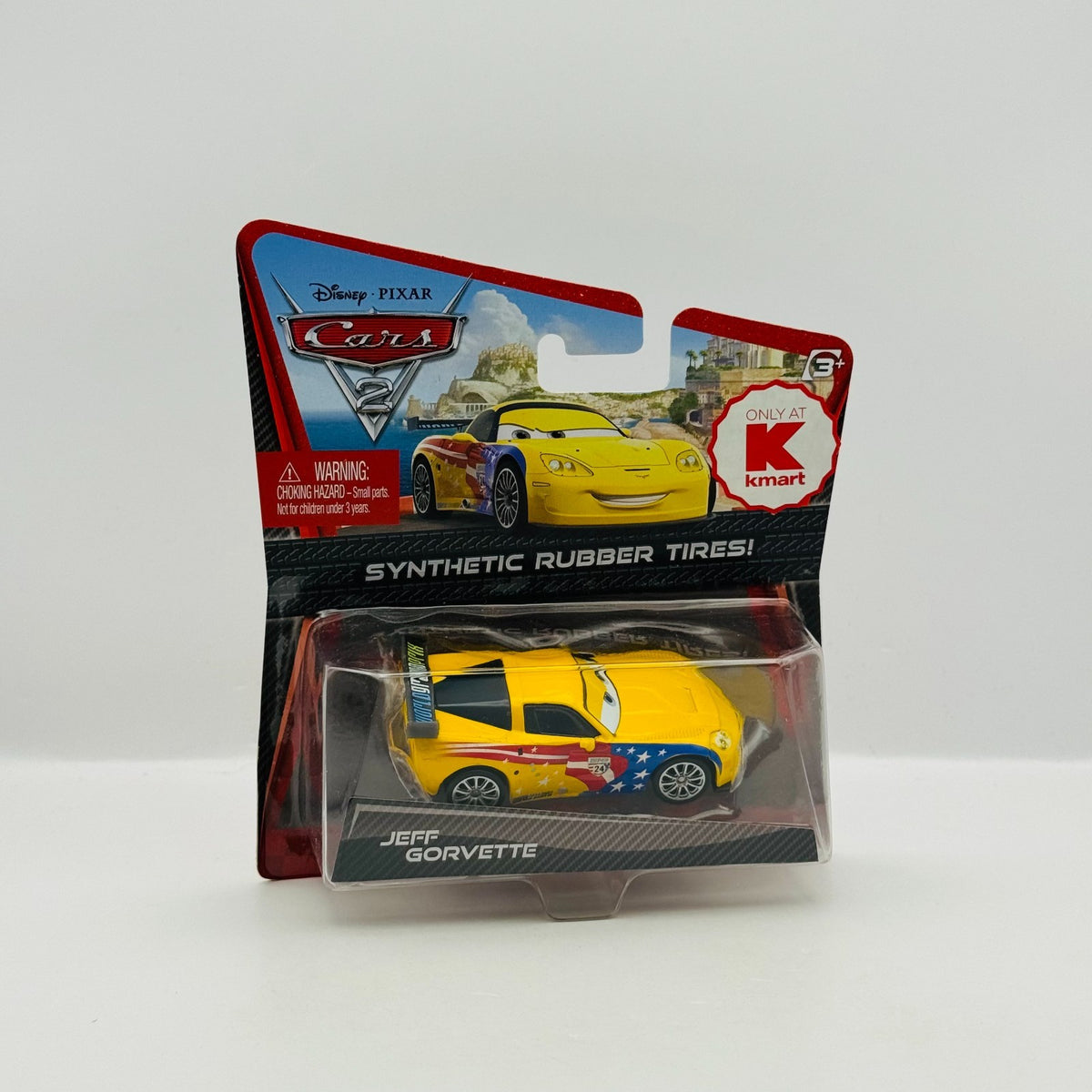 Disney Pixar Cars - JEFF GORVETTE RUBBER TIRES Cars 2 2011 - 1:55 Diecast