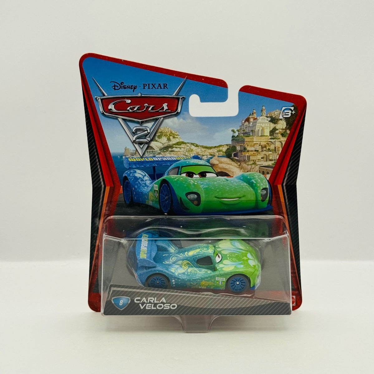 Disney Pixar Cars - CARLA VELOSO (BRAZIL #8) Cars 2 2011 - 1:55 Diecast