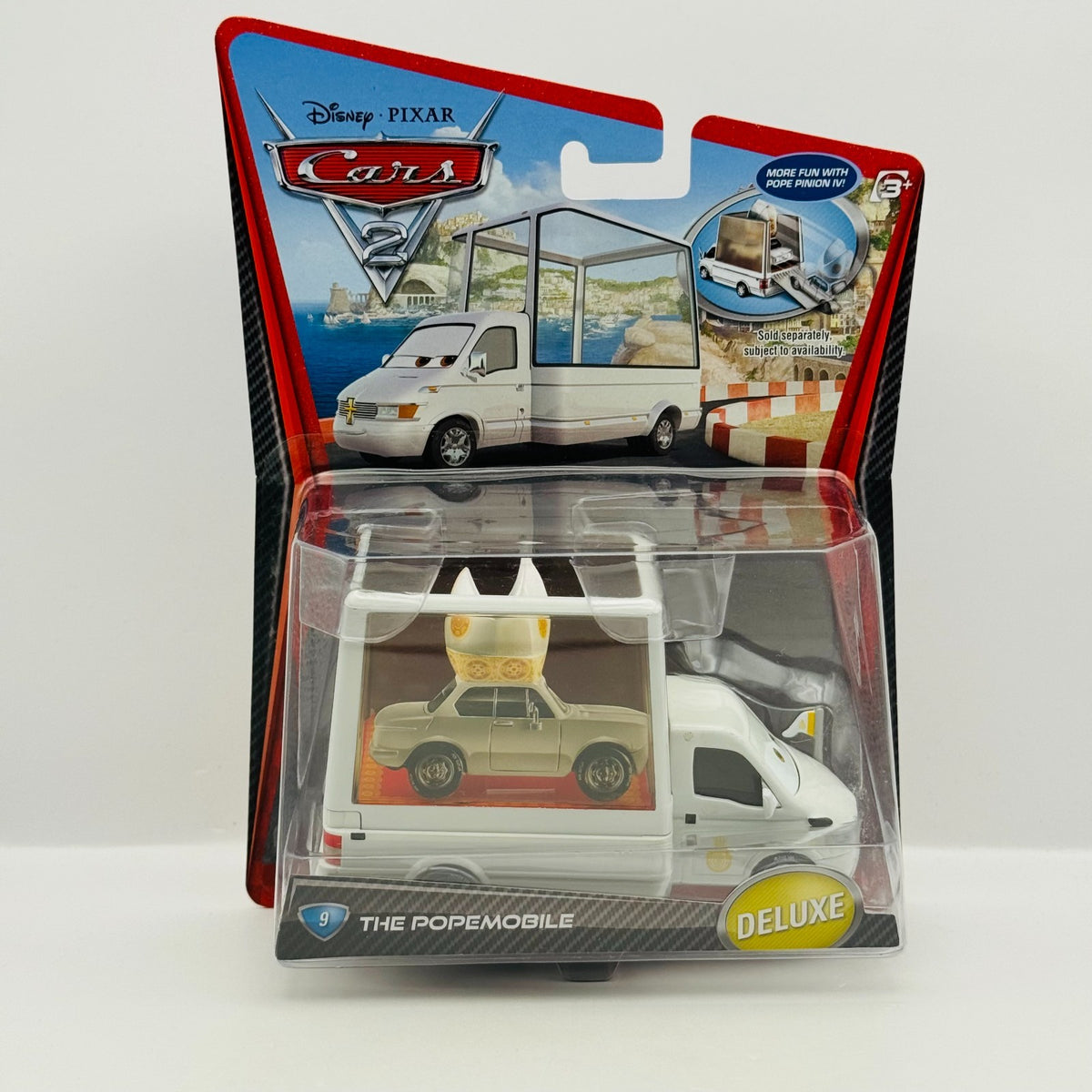 Disney Pixar Cars - THE POPEMOBILE Deluxe Cars 2 2011 - 1:55 Diecast