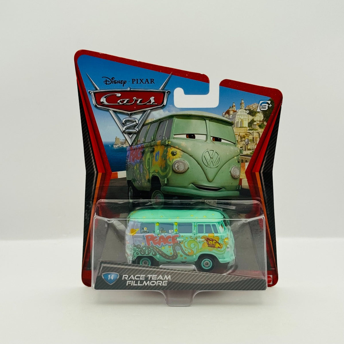 Disney Pixar Cars - RACE TEAM FILLMORE Cars 2 2011 - 1:55 Diecast
