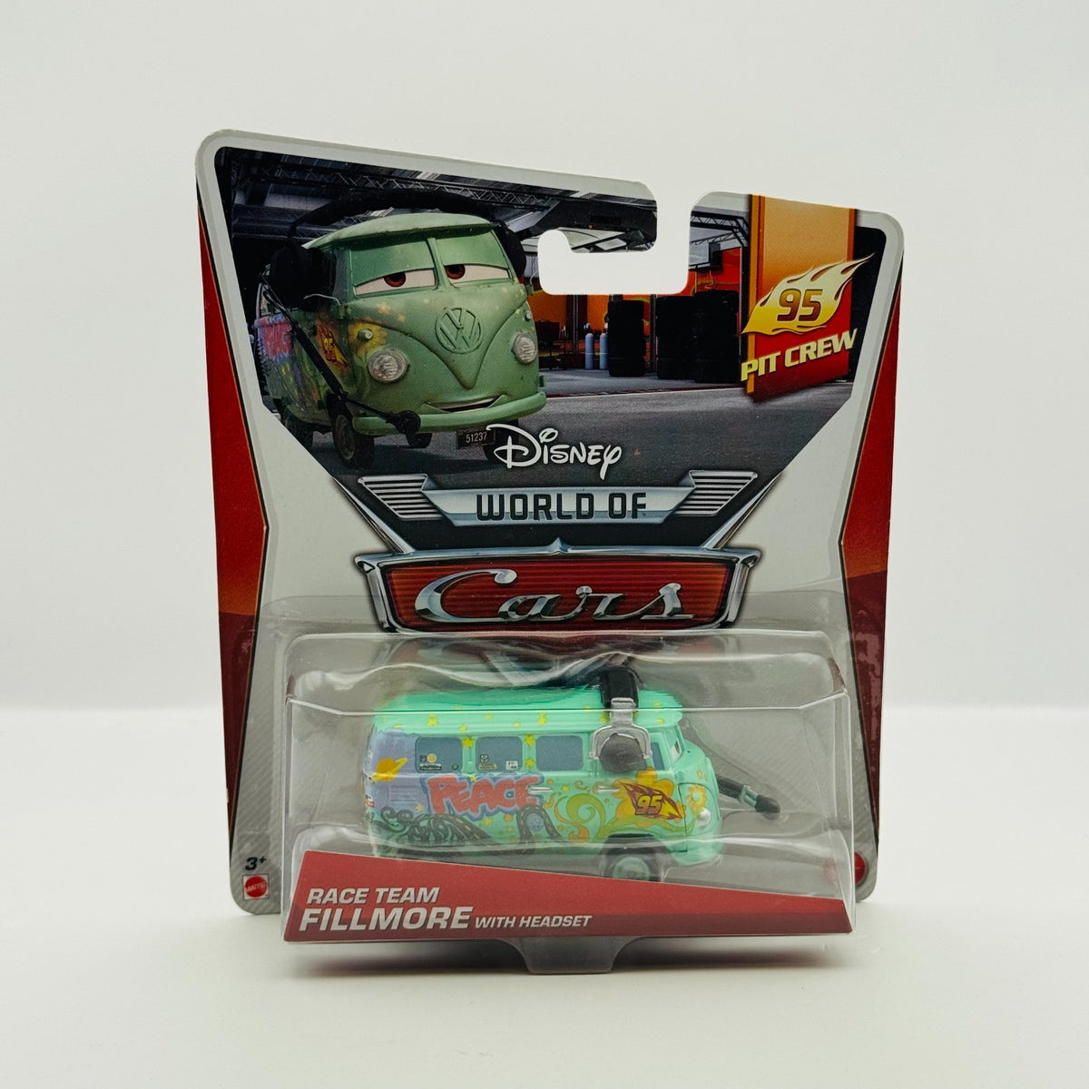 Disney Pixar Cars RACE TEAM FILLMORE WITH HEADSET 95 Pit Crew 2014 1:55 Diecast