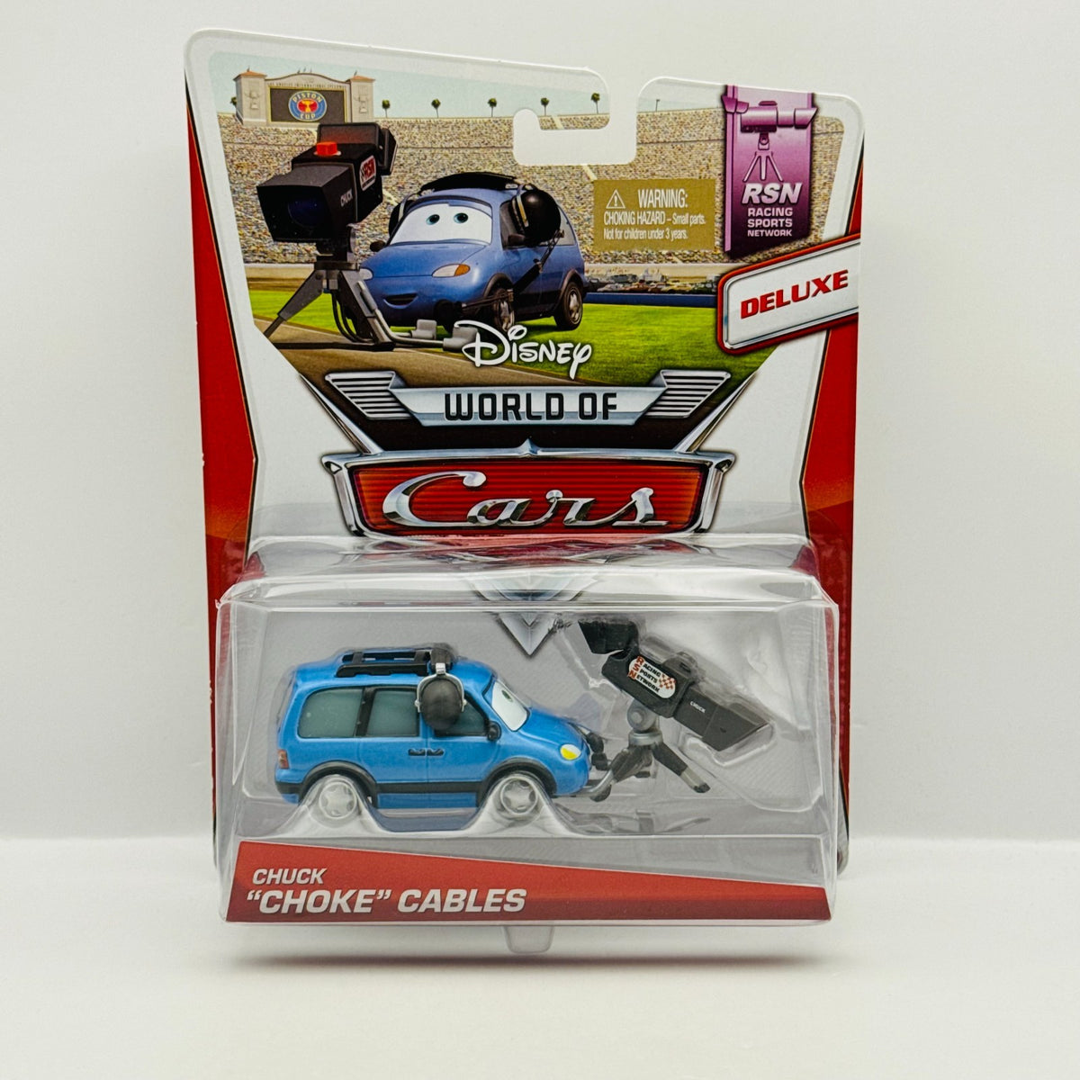 Disney Pixar Cars - CHUCK CHOKE CABLES Cameraman Deluxe RSN 2014 - 1:55 Diecast