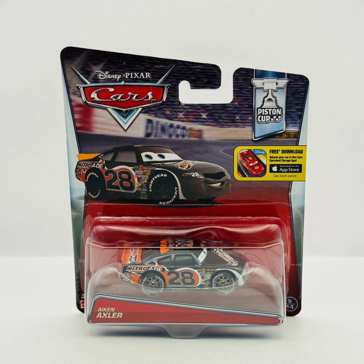 Disney Pixar Cars - NITROADE AIKEN AXLER Piston Cup 2016 - 1:55 Diecast