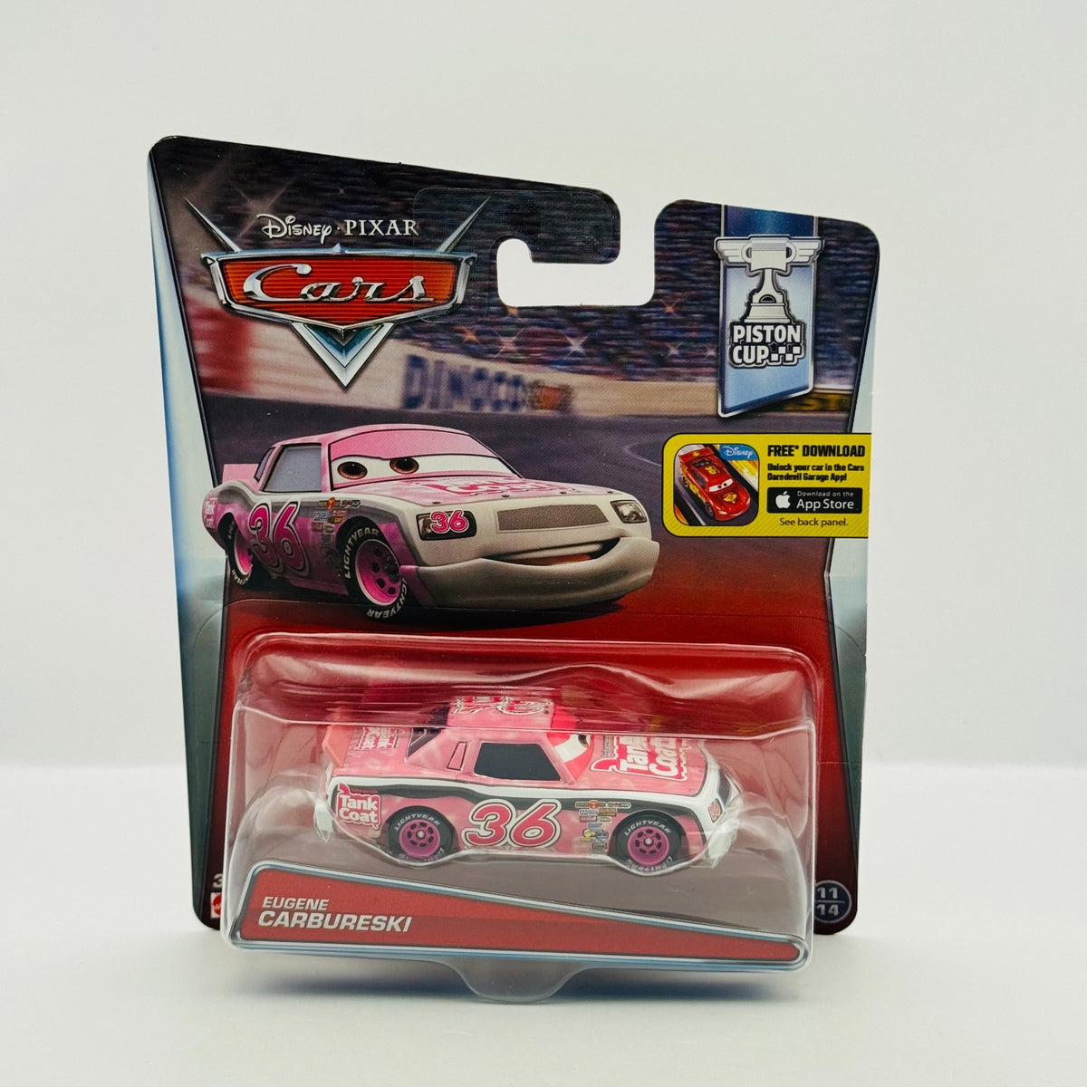 Disney Pixar Cars - TANK COAT EUGENE CARBURESKI Piston Cup 2016 - 1:55 Diecast