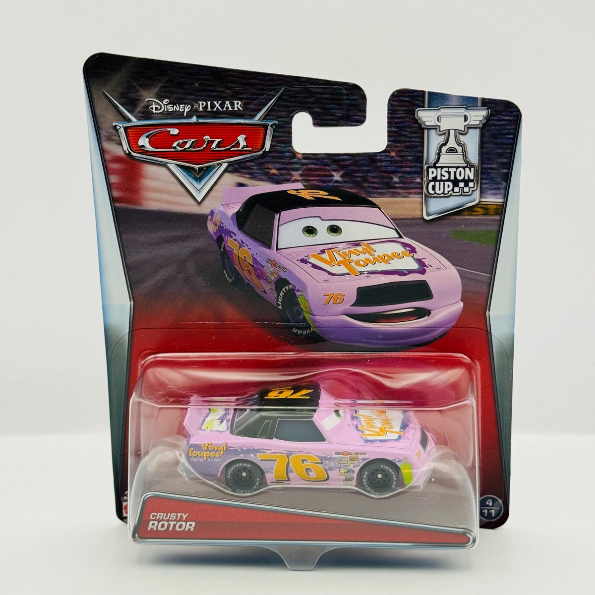 Disney Pixar Cars - VINYL TOUPEE CRUSTY ROTOR Piston Cup 2017 - 1:55 Diecast