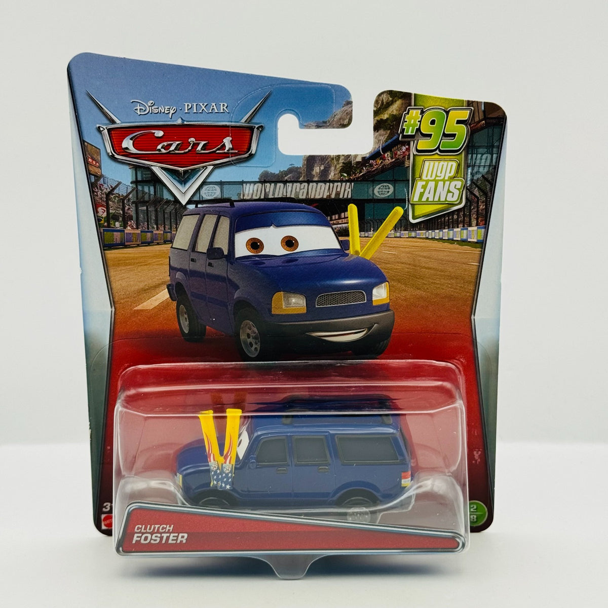 Disney Pixar Cars - CLUTCH FOSTER WGP Race Fans 2017 - 1:55 Diecast