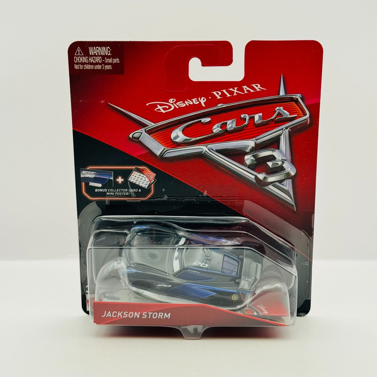 Disney Pixar Cars - JACKSON STORM WITH COLLECTOR CARD Cars 3 2017 - 1:55 Diecast