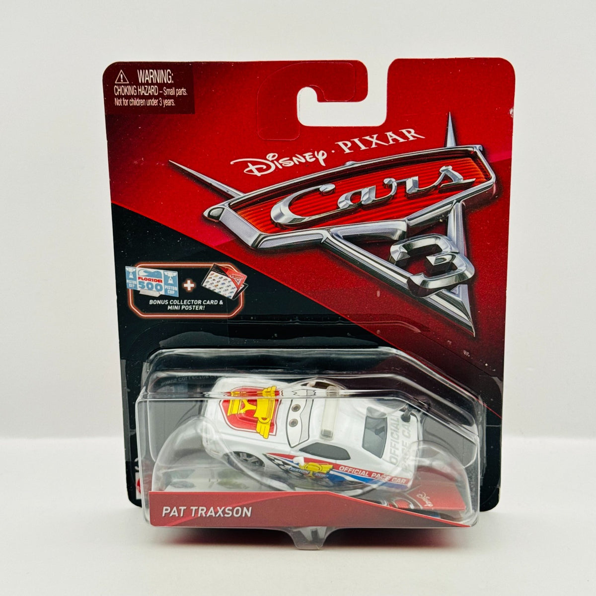 Disney Pixar Cars - PAT TRAXSON COLLECTOR CARD Cars 3 2017 - 1:55 Diecast