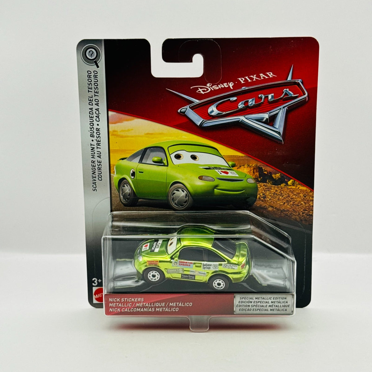Disney Pixar Cars - METALLIC NICK STICKERS Scavenger Hunt 2018 - 1:55 Diecast