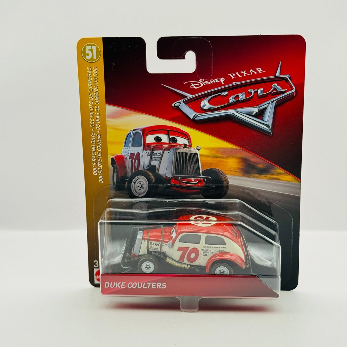 Disney Pixar Cars - DUKE COULTERS Doc's Racing Days 2018 - 1:55 Diecast