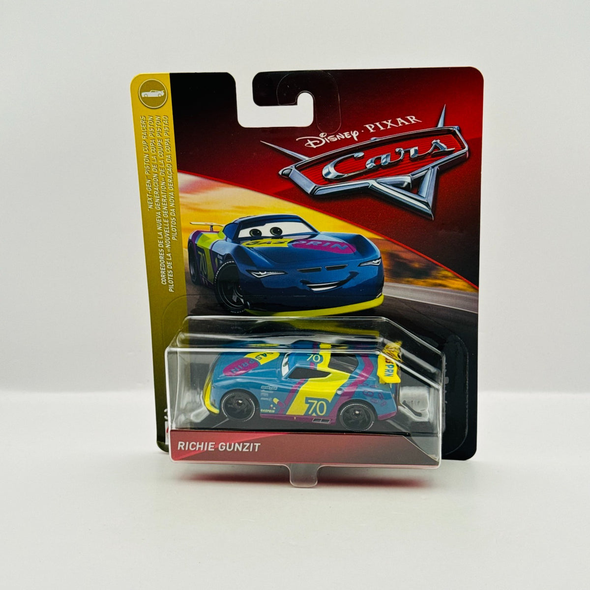 Disney Pixar Cars - RICHIE GUNZIT GASPRIN Next Gen 2018 - 1:55 Diecast
