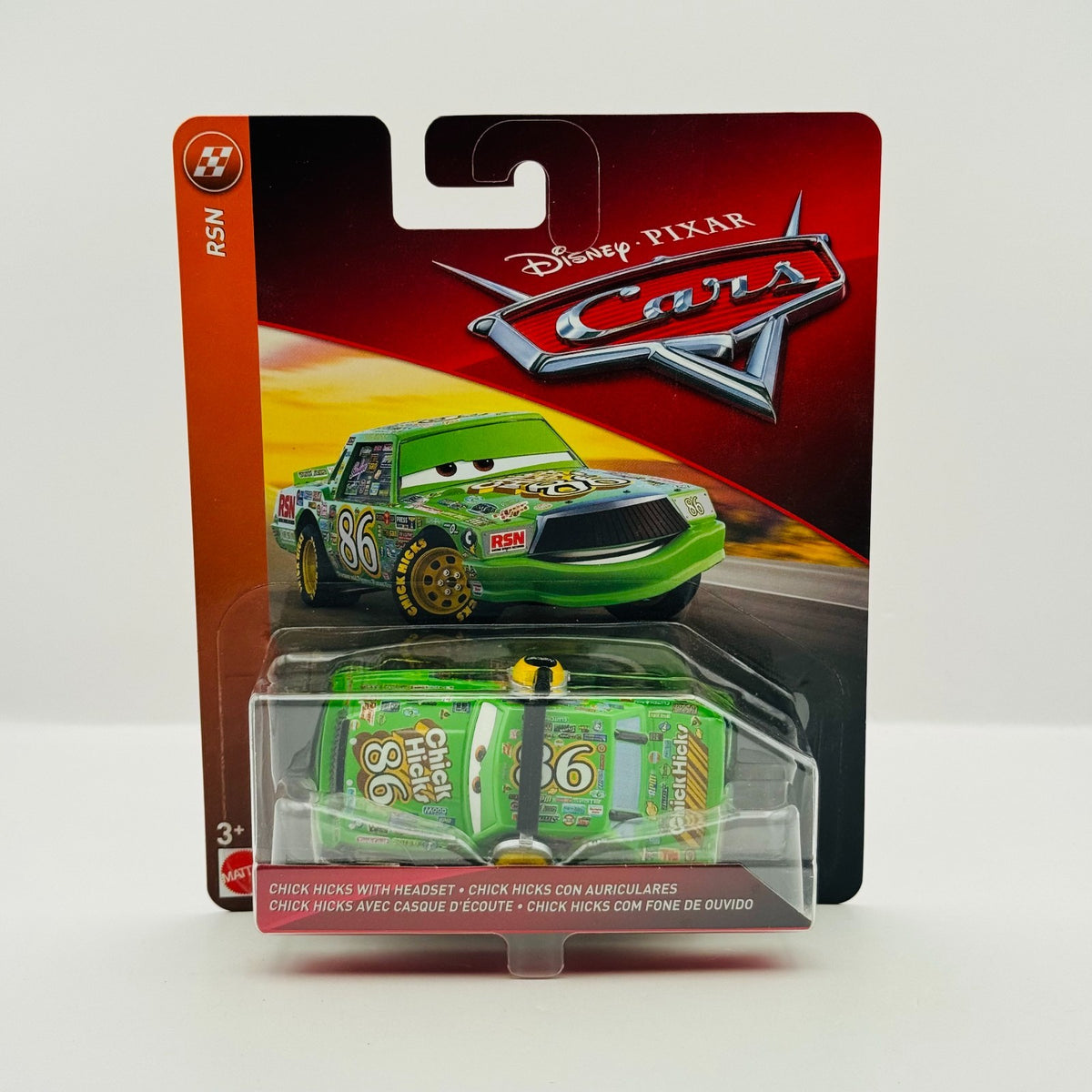 Disney Pixar Cars - CARS 3 CHICK HICKS WITH HEADSET RSN 2018 - 1:55 Diecast