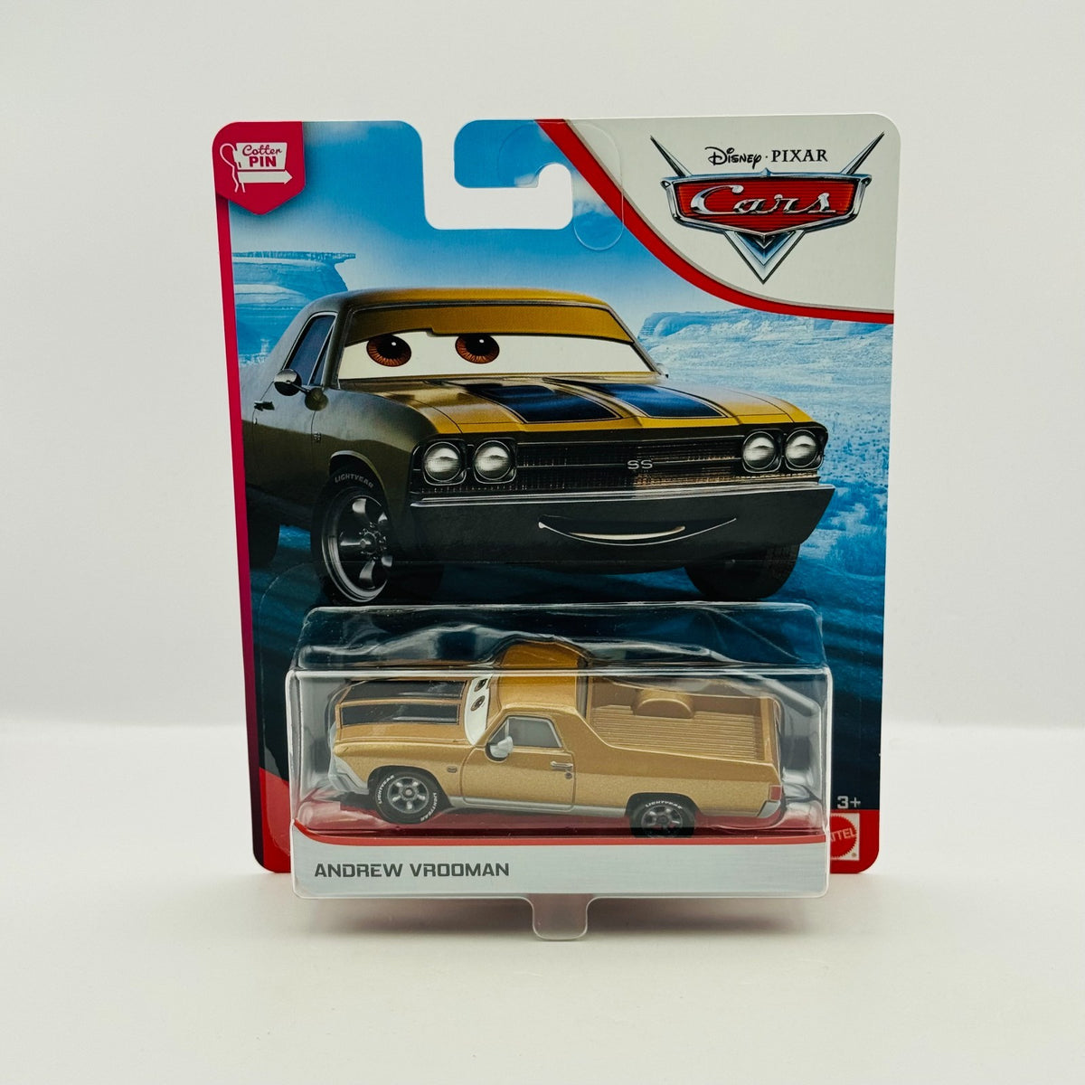 Disney Pixar Cars - ANDREW VROOMAN Cotter Pin Blue Desert 2020 - 1:55 Diecast