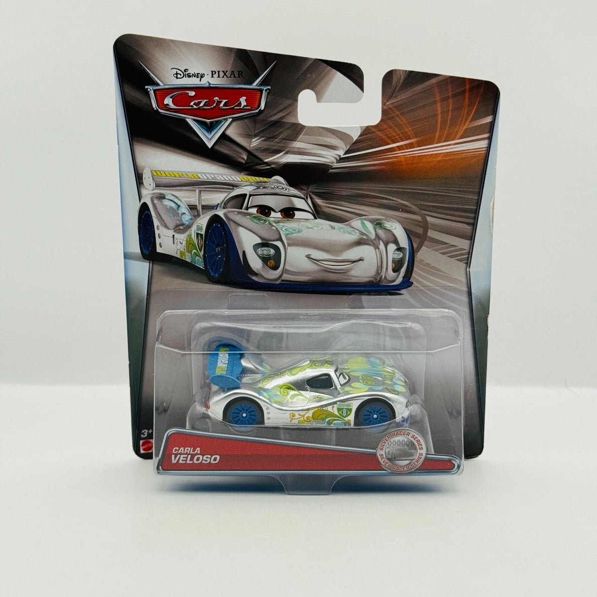 Disney Pixar Cars - SILVER CARLA VELOSO WITH METALLIC FINISH 2015 - 1:55 Diecast