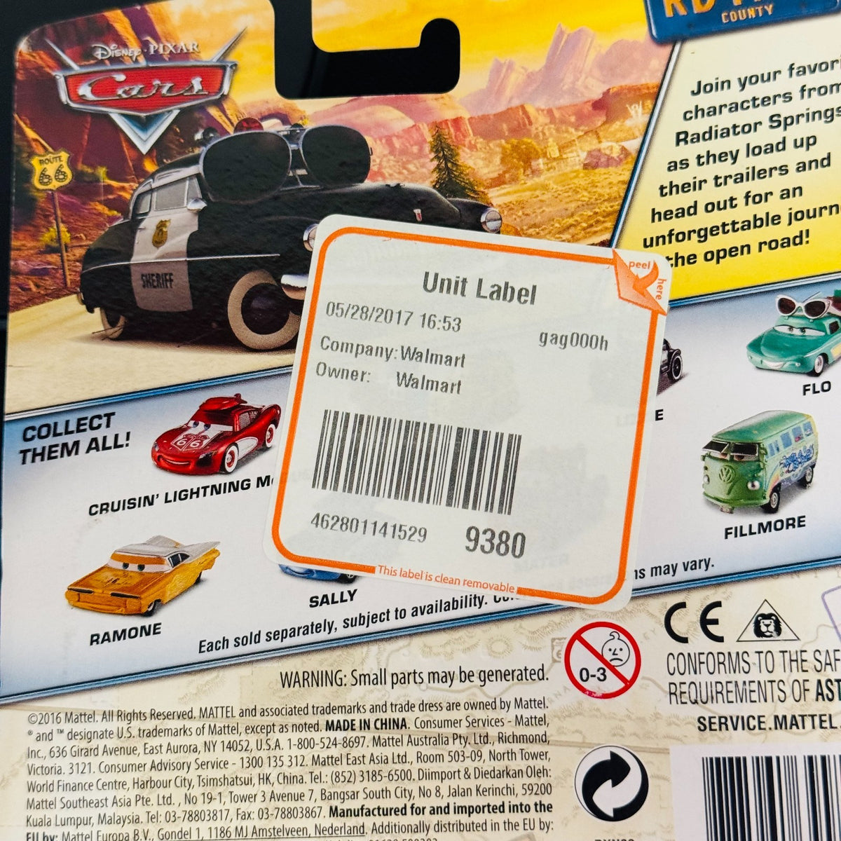Disney Pixar Cars - ROAD TRIP SHERIFF RD TR1P - 1:55 Diecast *SUPER RARE*