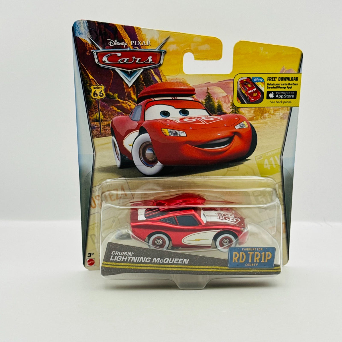 Disney Pixar Cars - ROAD TRIP CRUISIN' LIGHTNING MCQUEEN RD TR1P - 1:55 Diecast